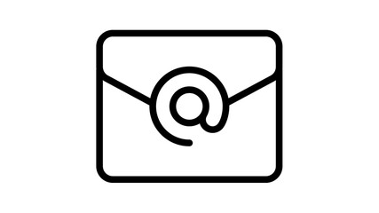 email internet message mail single isolated icon with outline style