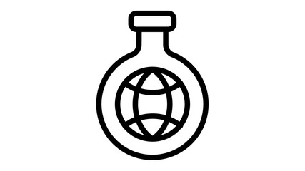 formula tube internet research single isolated icon with outline style