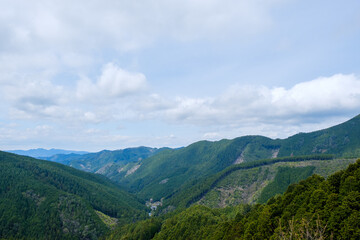 Fototapeta na wymiar 奈良県吉野郡の山々