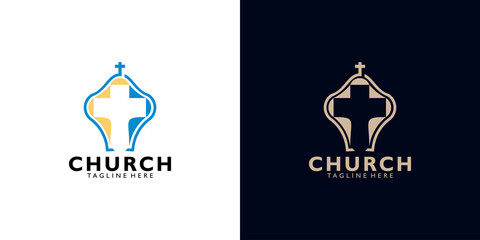 church logo icon vector isolated