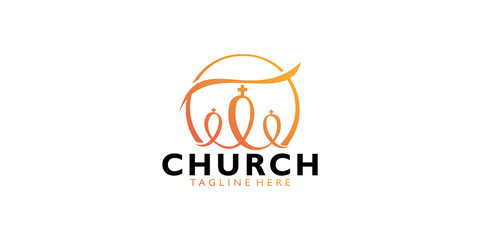 church logo icon vector isolated