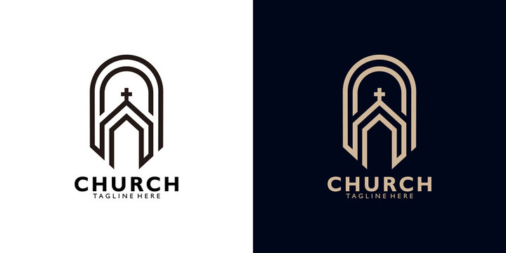 church logo icon vector isolated