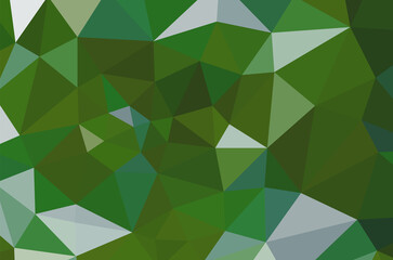 Abstract green vivid wallpaper mosaic background. Geometric triangle