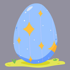 star easter egg vector illustration