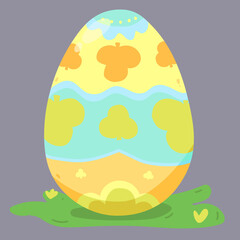 Easter illustration. Happy Easter. A set of hand drawings, Easter eggs Collection of images of Easter eggs.