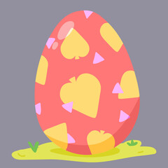 colored eggs in pastel colors. For printing on covers, decorative pillows, cups, kitchen textiles. Vector graphics.