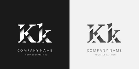 k logo serif upper and lower case
