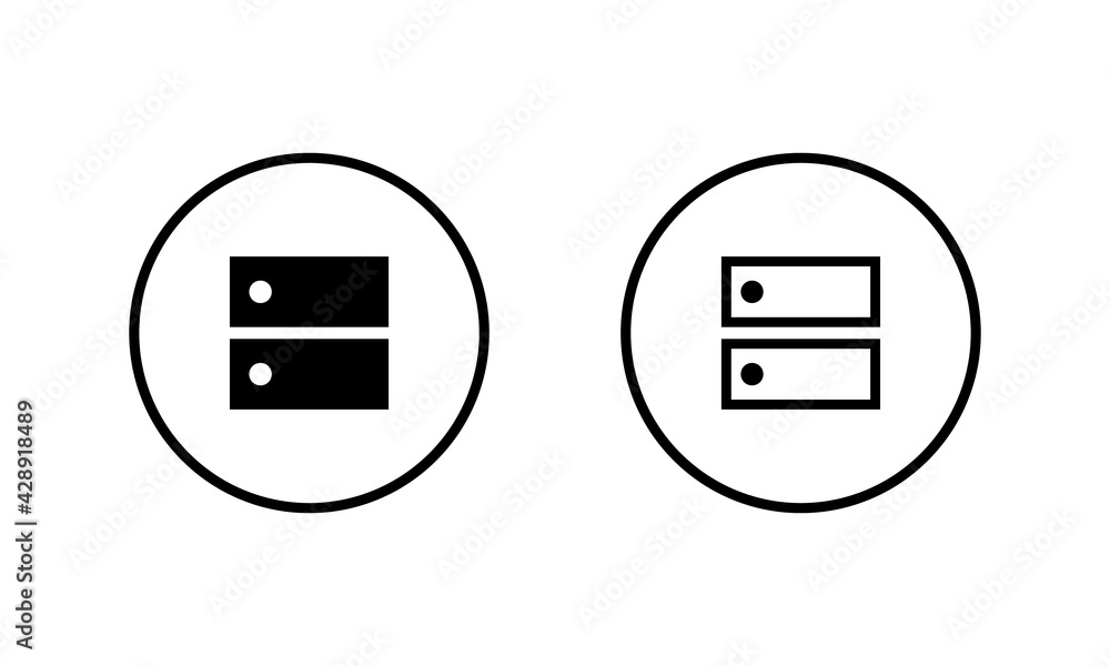 Poster data storage icon vector. application system symbol images