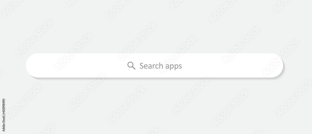 Poster search apps bar icon ui vector in modern flat design