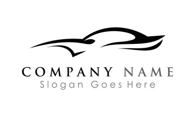 supercar garage vector logo