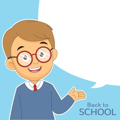 Cartoon children back to school background