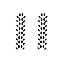 Traces from the wheels of the car. Black dots eps ten