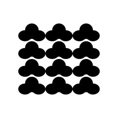 Clouds black background icon. Wallpaper eps ten