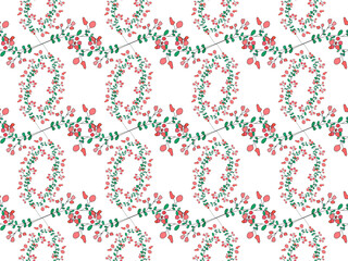 Seamless floral pattern (set) includes cute flowers and leaves for background, print fabric, wrapping paper, digital printed t-shirt design, card cover, spring wallpaper, decoupage, DIY and more.