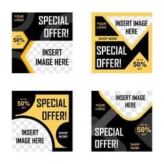 Sepcial discount banner collection design. Easy to edit with vector file. Can use for your creative content. Especially for digital marketing.