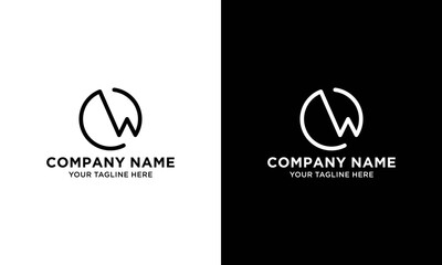 CW Letter Logo Design Vector