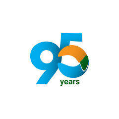 95 Years Anniversary Celebration Vector Template Design Illustration