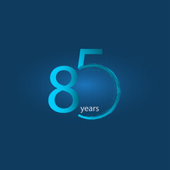 85 Years Anniversary Celebration Vector Template Design Illustration