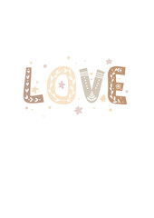 kids poster with the words LOVE for children's room decor