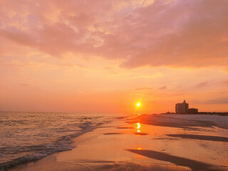 sunset over the sea