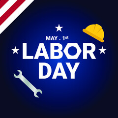  Happy International Labor Day banner 1st May background wallpaper Creative Design Template vector illustration
