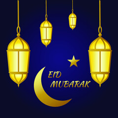  Eid Mubarak islamic design background. Creative Design Template vector illustration.