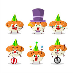 Fototapeta na wymiar Cartoon character of nigiri sushi with various circus shows