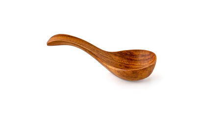 Wooden spoon isolated on white background