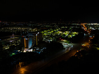 Fototapeta na wymiar Beautiful aerial view of a huge shopping mal in Florida 