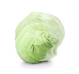 Fototapeta premium Iceberg lettuce on white background