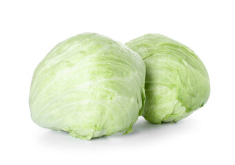 Iceberg lettuce on white background