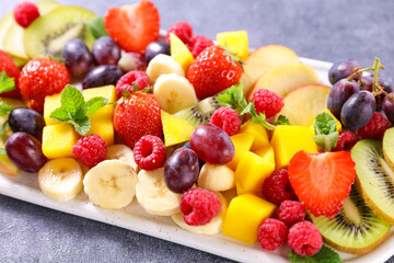 mixed fresh fruit platter