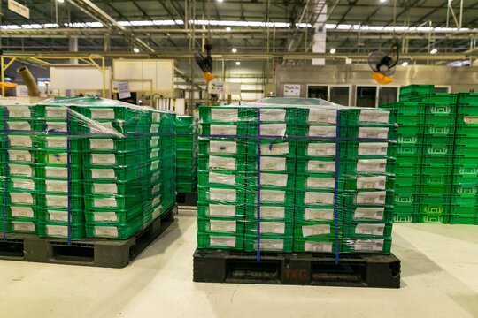 Finished goods box and plastic cover for use packing product in automotive manufacturing. Packaging for an automotive part  in the car part industrial