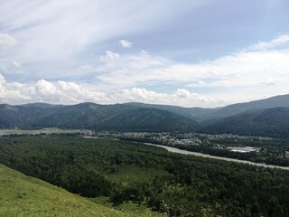Naklejka premium landscape in the mountains