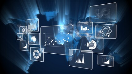 Analytics data big business intelligence background