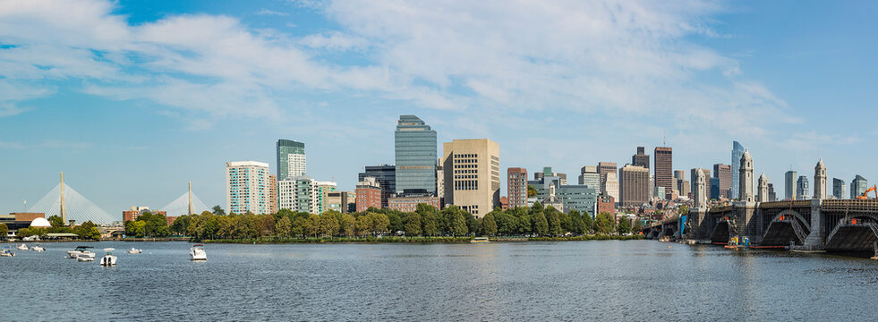 scenic view to skyline of Boston