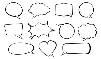 Obraz premium Vector illustration bubble speech collection