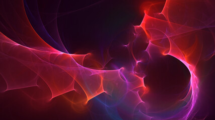 3D rendering abstract colorful fractal light background