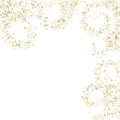 Gold Glitter Stars. Luxury Shiny Confetti.