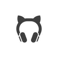 Modern headphones vector icon