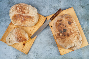 Handmade gingerbread, on wooden planks