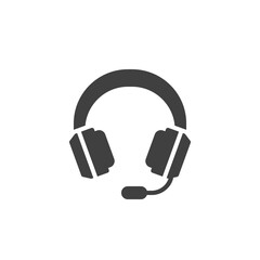 Wireless headset vector icon