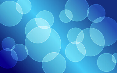 Abstract blue bokeh circles background. Vector illustration