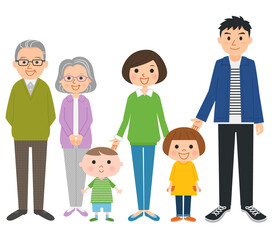 大家族のイラスト