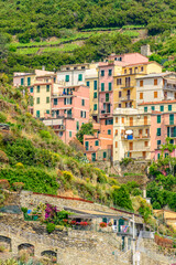 Fototapeta na wymiar Beautiful town Manarola in Cinque Terre, Italy.