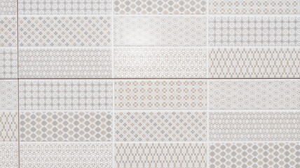 tile grey white to light gray brown floral Azulejo patchwork mosaic for clear background
