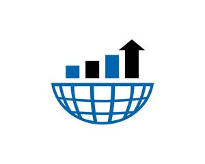 growth arrow investment global logo icon