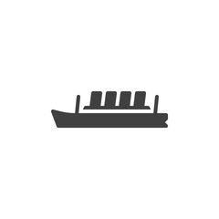 Ferry boat vector icon