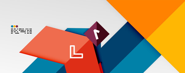 Shiny color triangles and geometric shapes vector abstract background