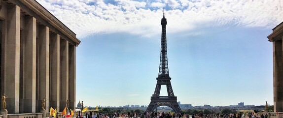 A view of the Eifel Tower in Paris